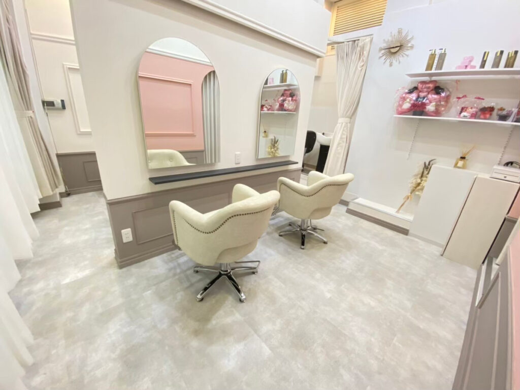 hair salon lien 心斎橋店様 施工写真